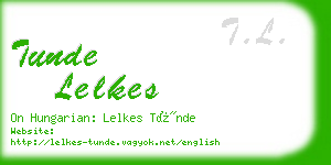 tunde lelkes business card